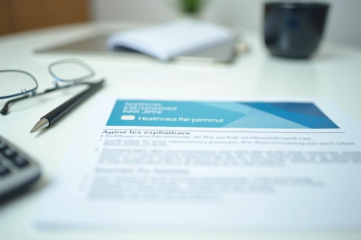 Carte Vitale et document de remboursement pour un bilan orthophonique posés sur un bureau